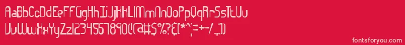 フォントEuphoricBrk – 赤い背景にピンクのフォント