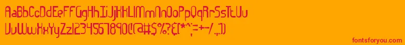 EuphoricBrk Font – Red Fonts on Orange Background