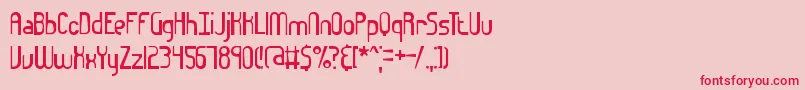 フォントEuphoricBrk – ピンクの背景に赤い文字