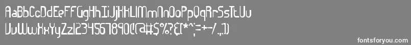 フォントEuphoricBrk – 灰色の背景に白い文字