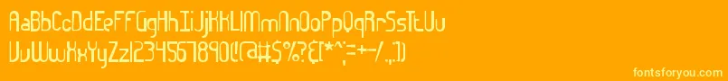 EuphoricBrk Font – Yellow Fonts on Orange Background