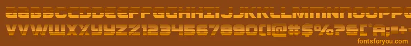 Ozdagrad Font – Orange Fonts on Brown Background