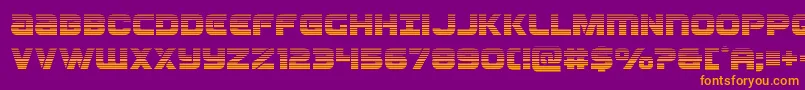 Ozdagrad Font – Orange Fonts on Purple Background