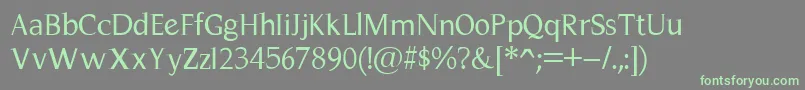 Magnificent-fontti – vihreät fontit harmaalla taustalla