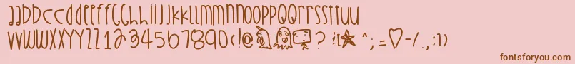 Strawberrytofu Font – Brown Fonts on Pink Background
