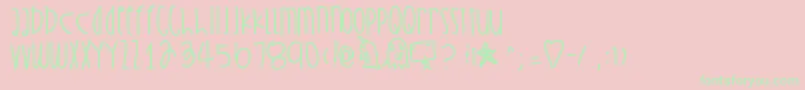 Strawberrytofu Font – Green Fonts on Pink Background