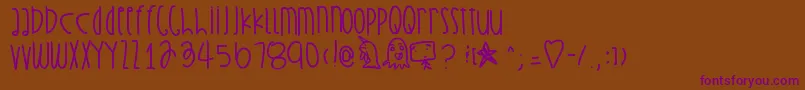 Strawberrytofu Font – Purple Fonts on Brown Background