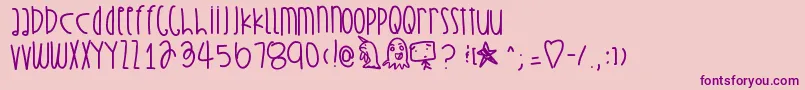 Strawberrytofu Font – Purple Fonts on Pink Background