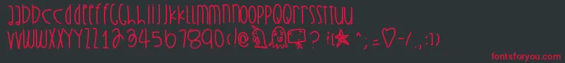 Strawberrytofu Font – Red Fonts on Black Background