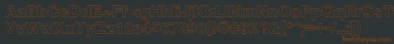 CyrveticaExtraOutline Font – Brown Fonts on Black Background
