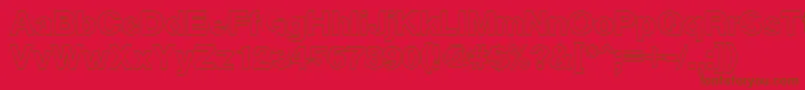 CyrveticaExtraOutline-Schriftart – Braune Schriften auf rotem Hintergrund