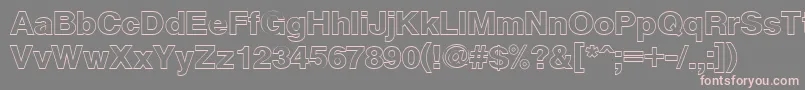 フォントCyrveticaExtraOutline – 灰色の背景にピンクのフォント