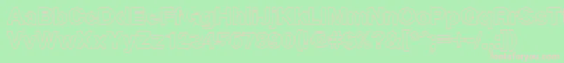 CyrveticaExtraOutline Font – Pink Fonts on Green Background