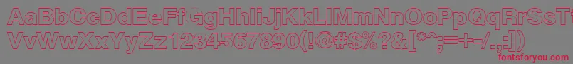 CyrveticaExtraOutline Font – Red Fonts on Gray Background