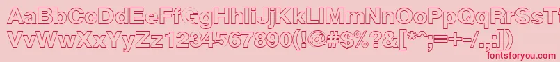 CyrveticaExtraOutline Font – Red Fonts on Pink Background