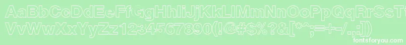 CyrveticaExtraOutline Font – White Fonts on Green Background