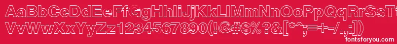 CyrveticaExtraOutline Font – White Fonts on Red Background