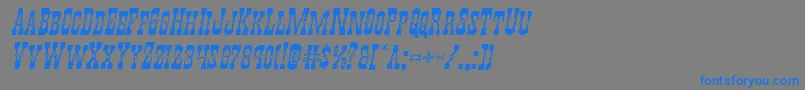 Youngerbrosexpandital Font – Blue Fonts on Gray Background