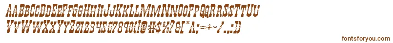 Шрифт Youngerbrosexpandital – коричневые шрифты на белом фоне