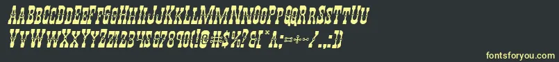 Youngerbrosexpandital Font – Yellow Fonts on Black Background