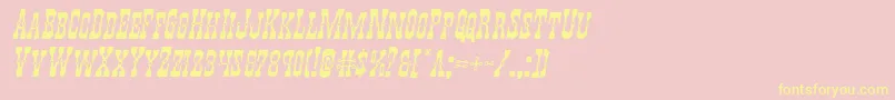 Шрифт Youngerbrosexpandital – жёлтые шрифты на розовом фоне