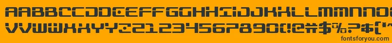 Шрифт Trooperscond – чёрные шрифты на оранжевом фоне