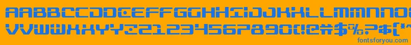 Trooperscond Font – Blue Fonts on Orange Background