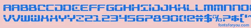 フォントTrooperscond – ピンクの背景に青い文字