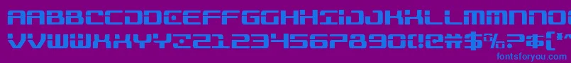 Trooperscond Font – Blue Fonts on Purple Background