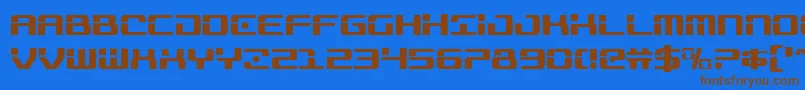 Шрифт Trooperscond – коричневые шрифты на синем фоне