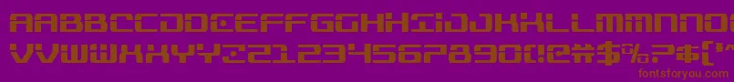 フォントTrooperscond – 紫色の背景に茶色のフォント