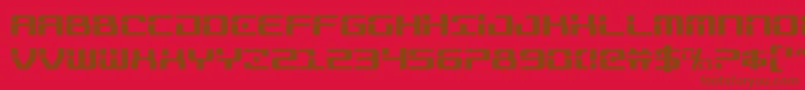 Trooperscond-fontti – ruskeat fontit punaisella taustalla