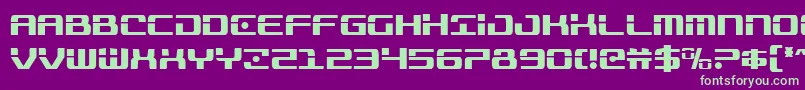Шрифт Trooperscond – зелёные шрифты на фиолетовом фоне