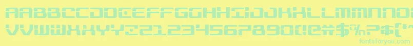 Trooperscond Font – Green Fonts on Yellow Background