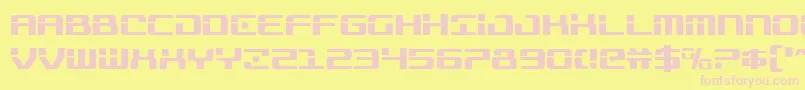フォントTrooperscond – ピンクのフォント、黄色の背景