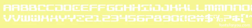 フォントTrooperscond – 黄色い背景に白い文字