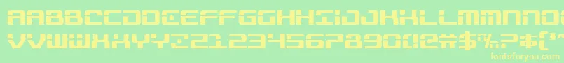 Trooperscond Font – Yellow Fonts on Green Background