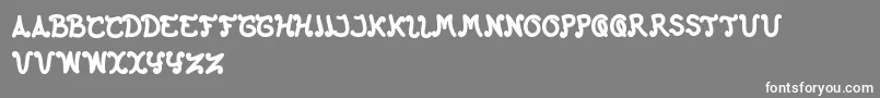 TheHappyFaceReturns Font – White Fonts on Gray Background