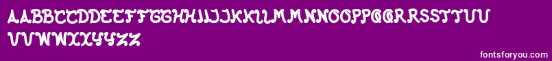 TheHappyFaceReturns Font – White Fonts on Purple Background