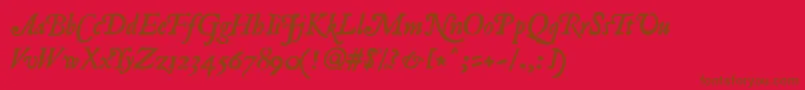Шрифт Romanantique ffy – коричневые шрифты на красном фоне