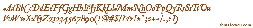 Romanantique ffy-fontti – ruskeat fontit valkoisella taustalla