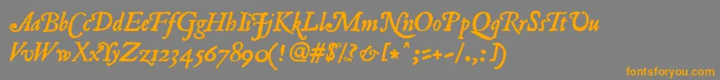 Romanantique ffy-Schriftart – Orangefarbene Schriften auf grauem Hintergrund