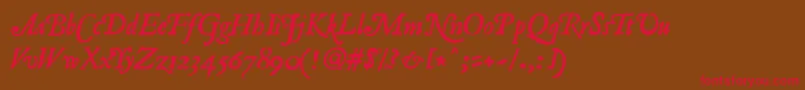 Romanantique ffy Font – Red Fonts on Brown Background