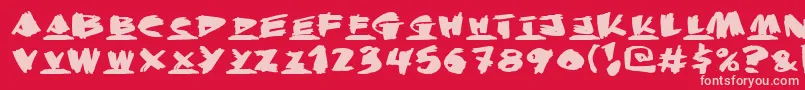 Krunchbunch Font – Pink Fonts on Red Background