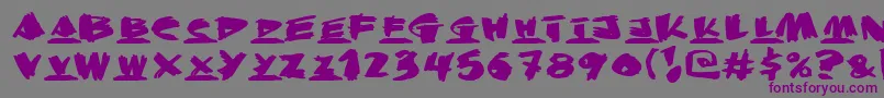 Krunchbunch Font – Purple Fonts on Gray Background