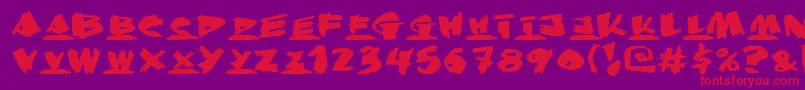 Krunchbunch Font – Red Fonts on Purple Background