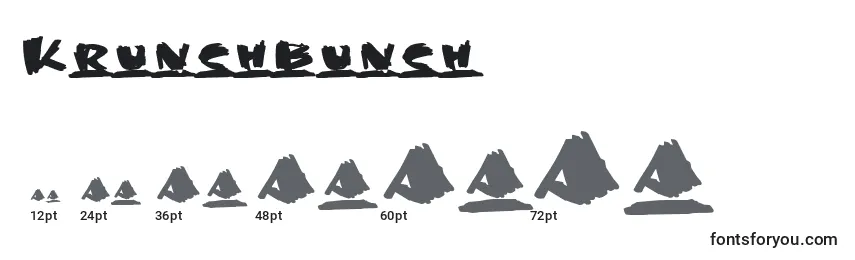 Размеры шрифта Krunchbunch