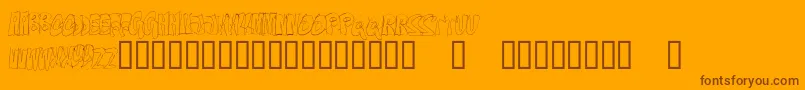 OnTheEdge Font – Brown Fonts on Orange Background