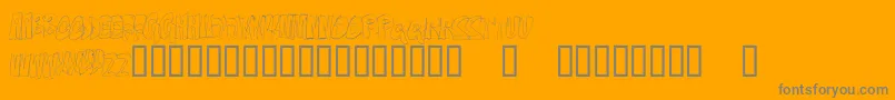 OnTheEdge-Schriftart – Graue Schriften auf orangefarbenem Hintergrund