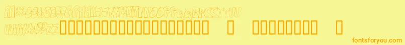 OnTheEdge Font – Orange Fonts on Yellow Background